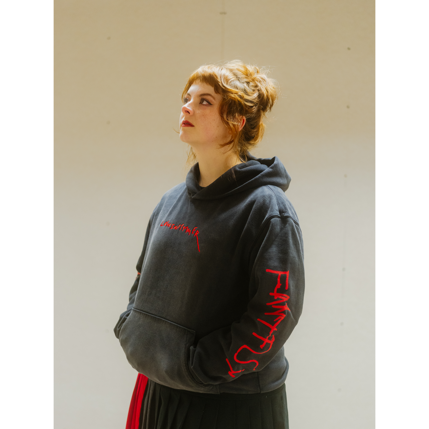 Godspeed, Fantasy Embroidered Hand-Dyed Hoodie - Black