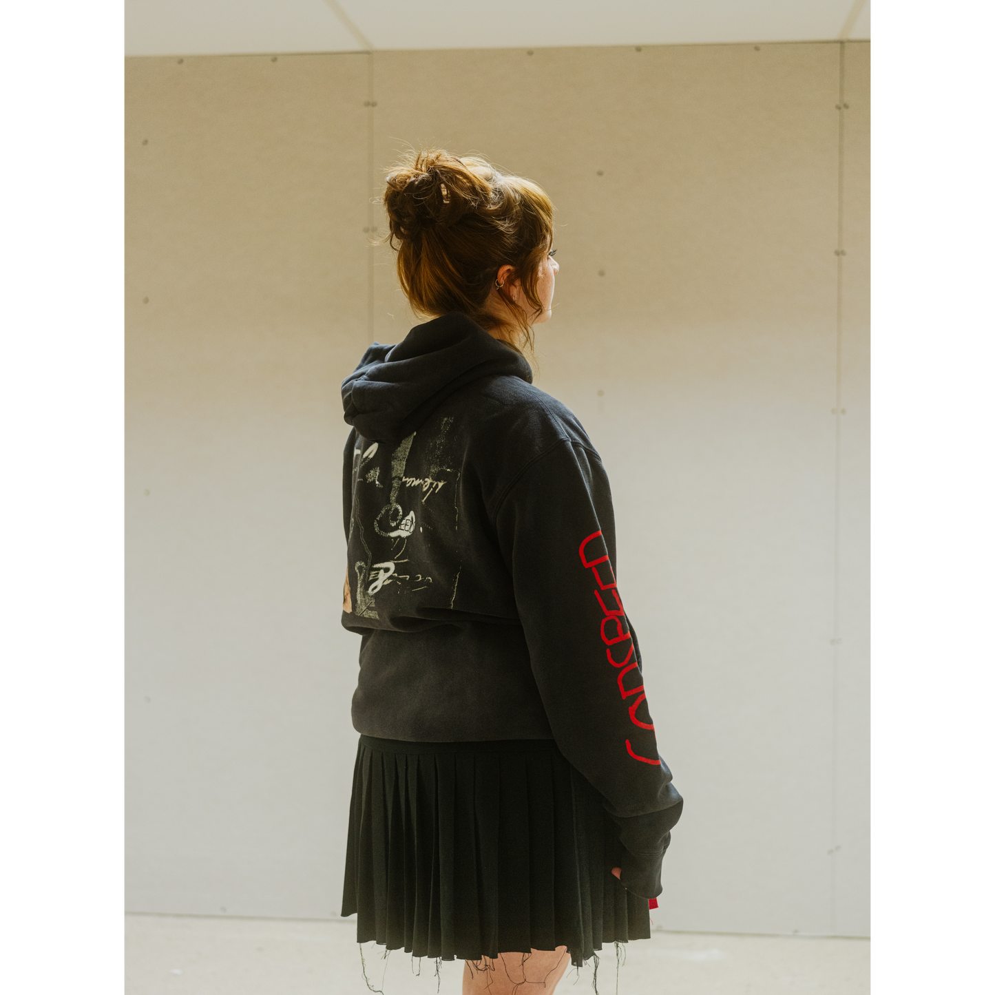Godspeed, Fantasy Embroidered Hand-Dyed Hoodie - Black