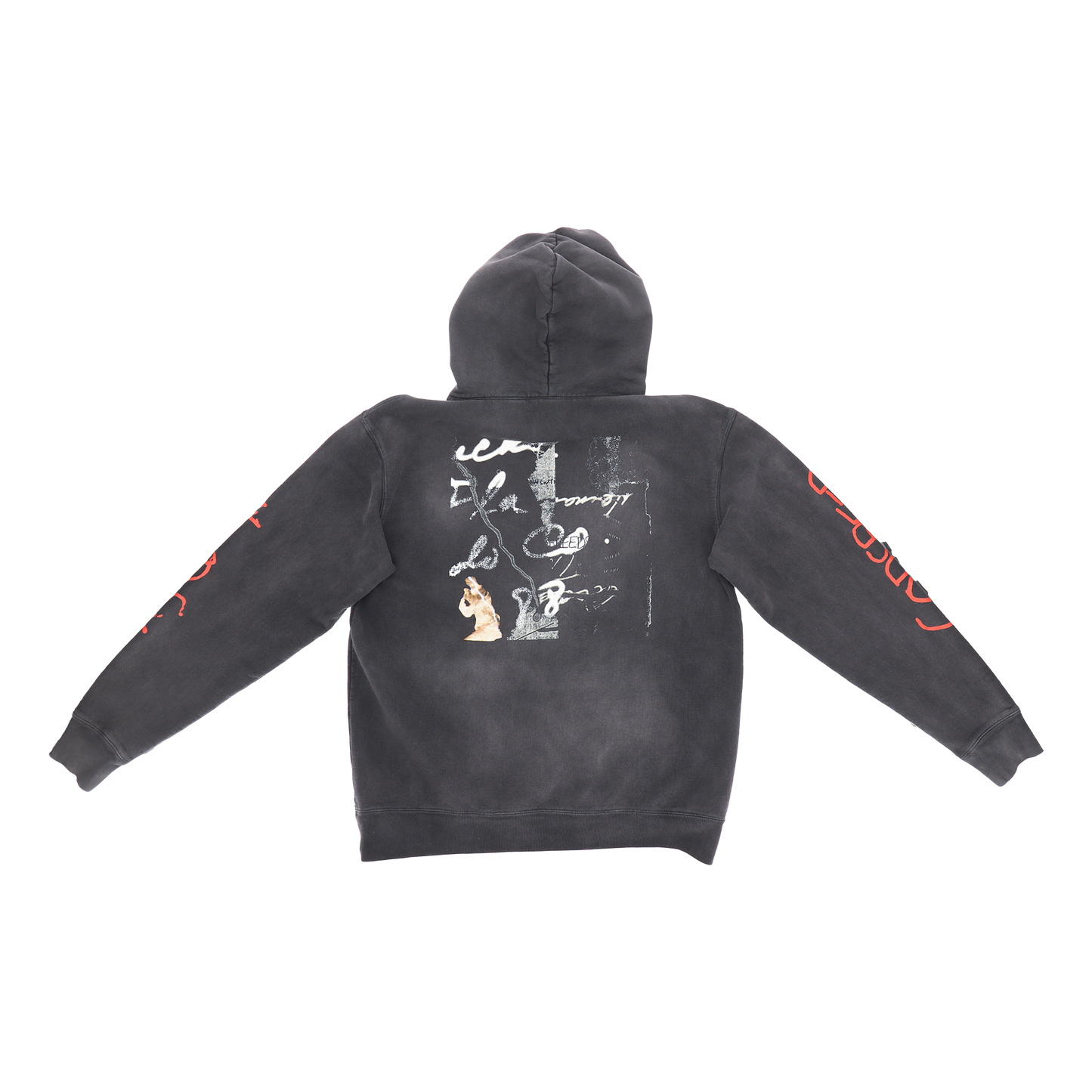 Godspeed, Fantasy Embroidered Hand-Dyed Hoodie - Black